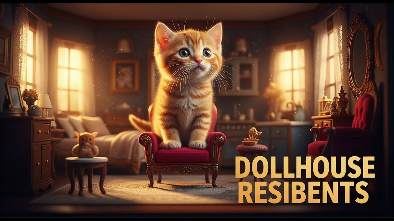 Tiny Cat Claims a Dollhouse as Its Kingdom and Lives a Giant Life Inside