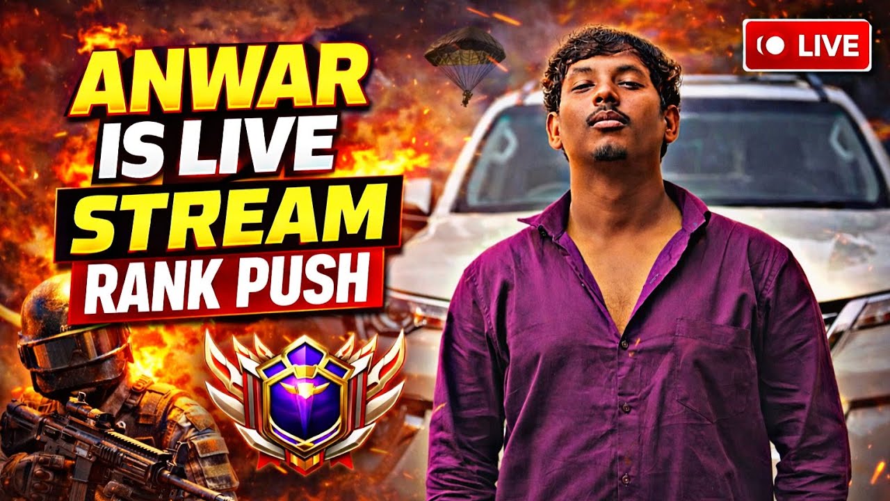 BGMI LIVE STREAM 🔴 | Conqueror Rank Push | Pro Gameplay | Anwar Is Live#pubgmobile #bgmiindia 