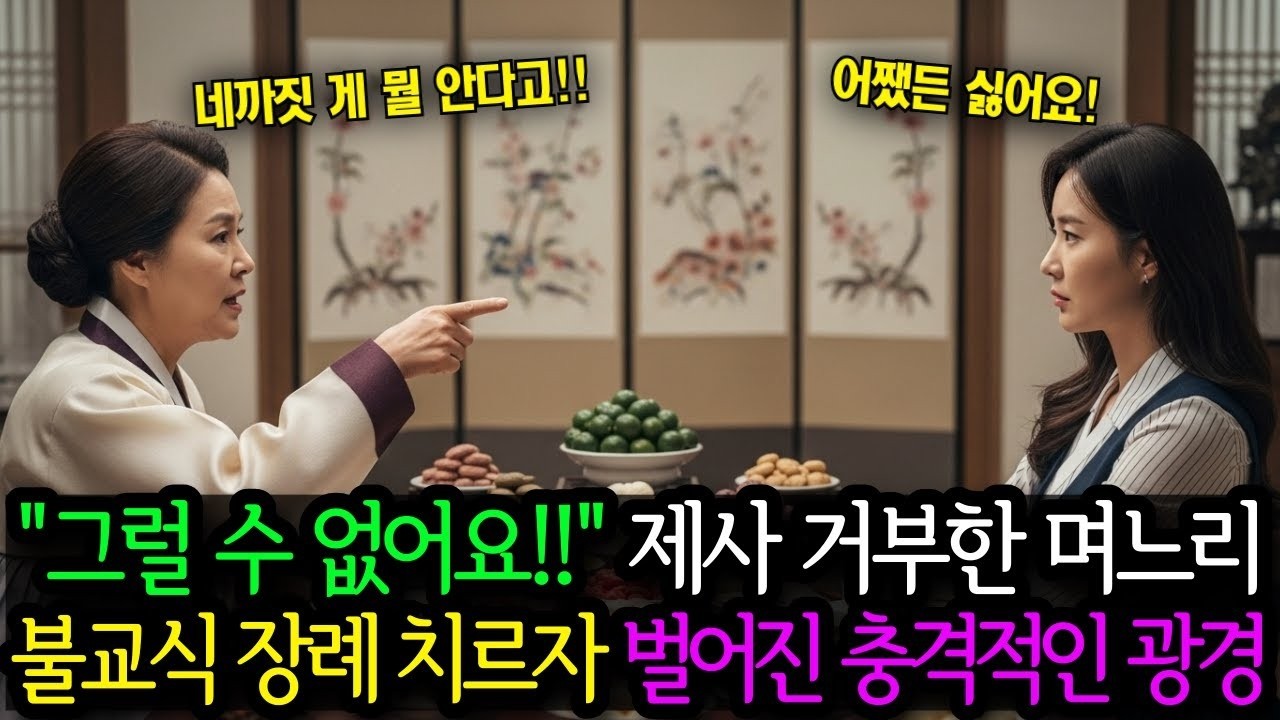며느리가 시댁 조상 제사를 거부하며 불교식 장례를 치르자 벌어진 충격적인 광경