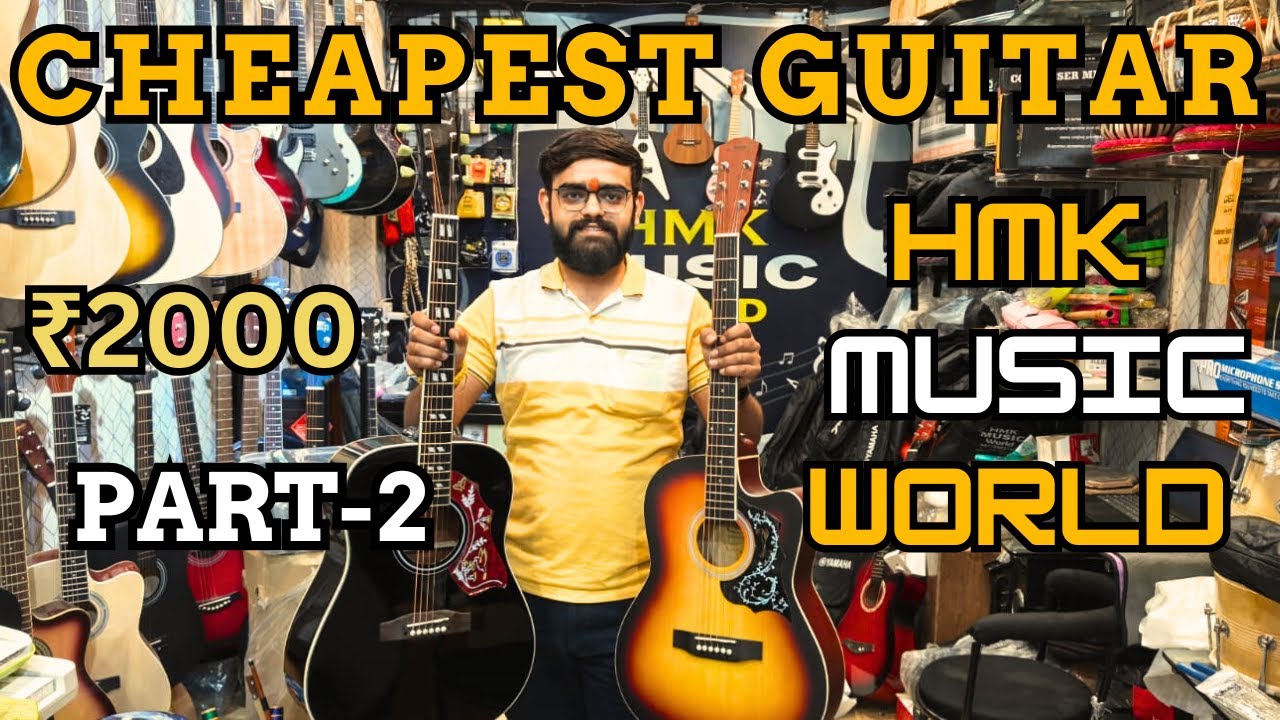 Buy Imported GUITAR in cheap 😱🔥Part-2 || {Acoustic Guitar Dholak, Darbuka,  } HMK MUSIC WORLD/DELHI