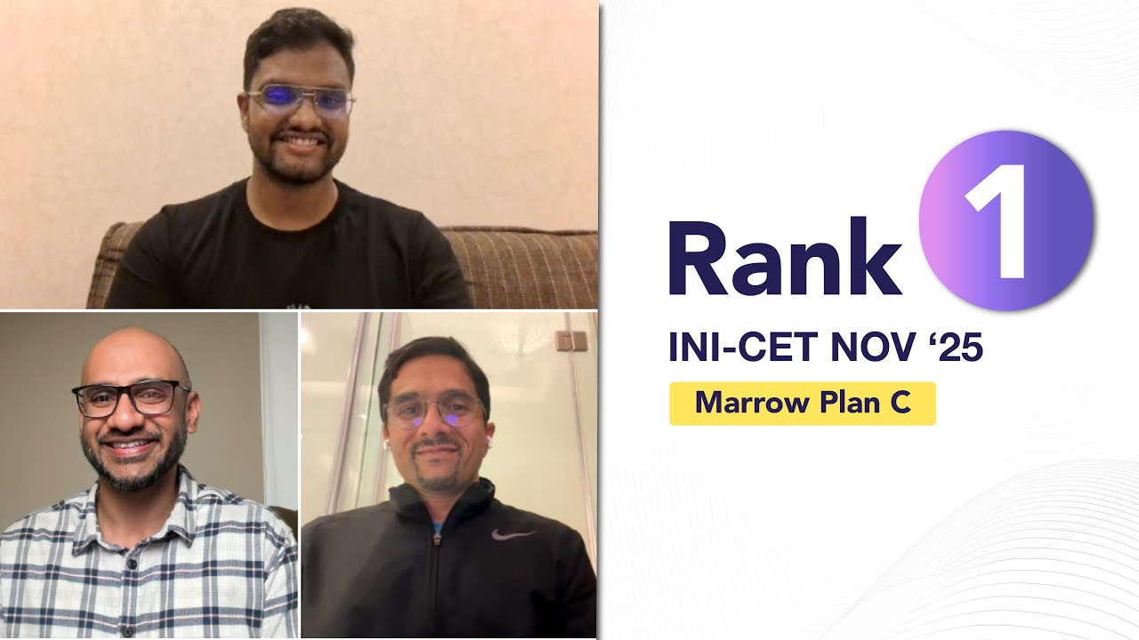 Rank 1, INI-CET Nov‘25, Dr Sairam - 