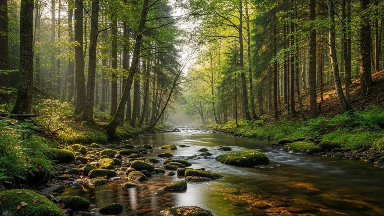 Peaceful River Sound Ambience 🌊 Gentle Flowing Water for Deep Sleep and Relaxation #650