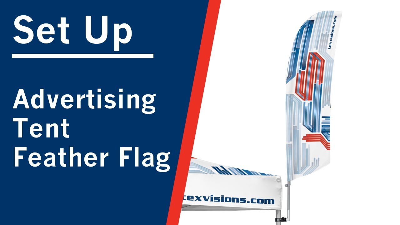 Advertising Tent Feather Flag Setup