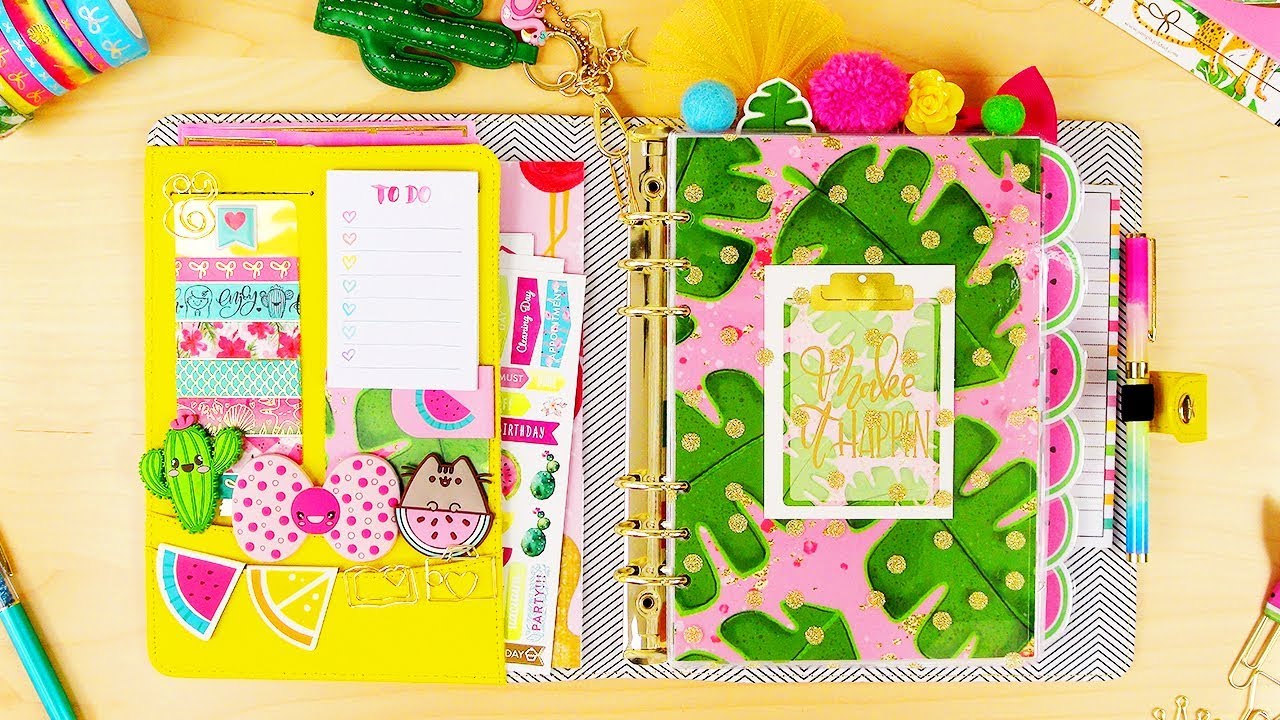 My Yellow Kikki K A5 Planner Setup! | Summer 2018