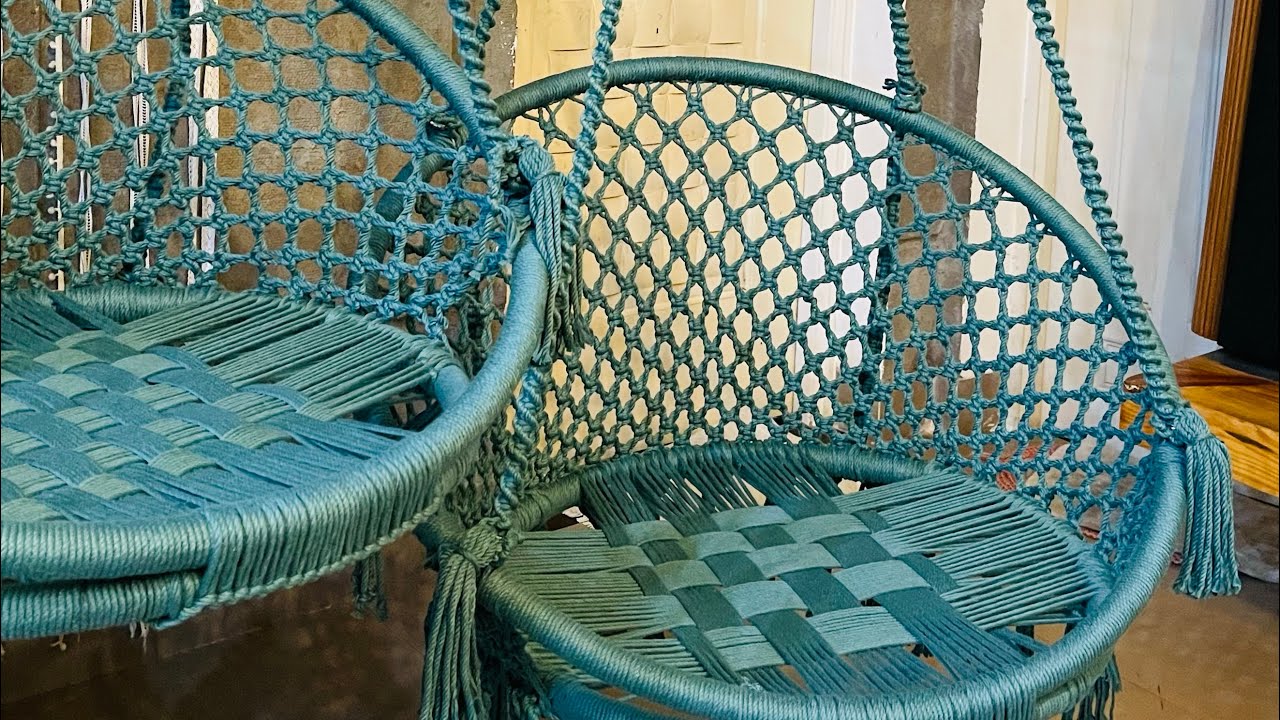 DIY Macrame Hammock/Macrame chair/Xích đu tròn bằng dây cáp siêu chắc size 80-60 cm
