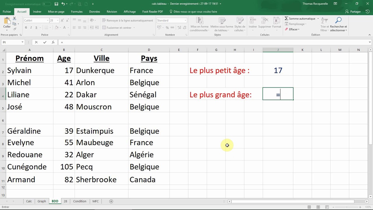 Les fonctions MIN et MAX - Cours EXCEL gratuit et facile