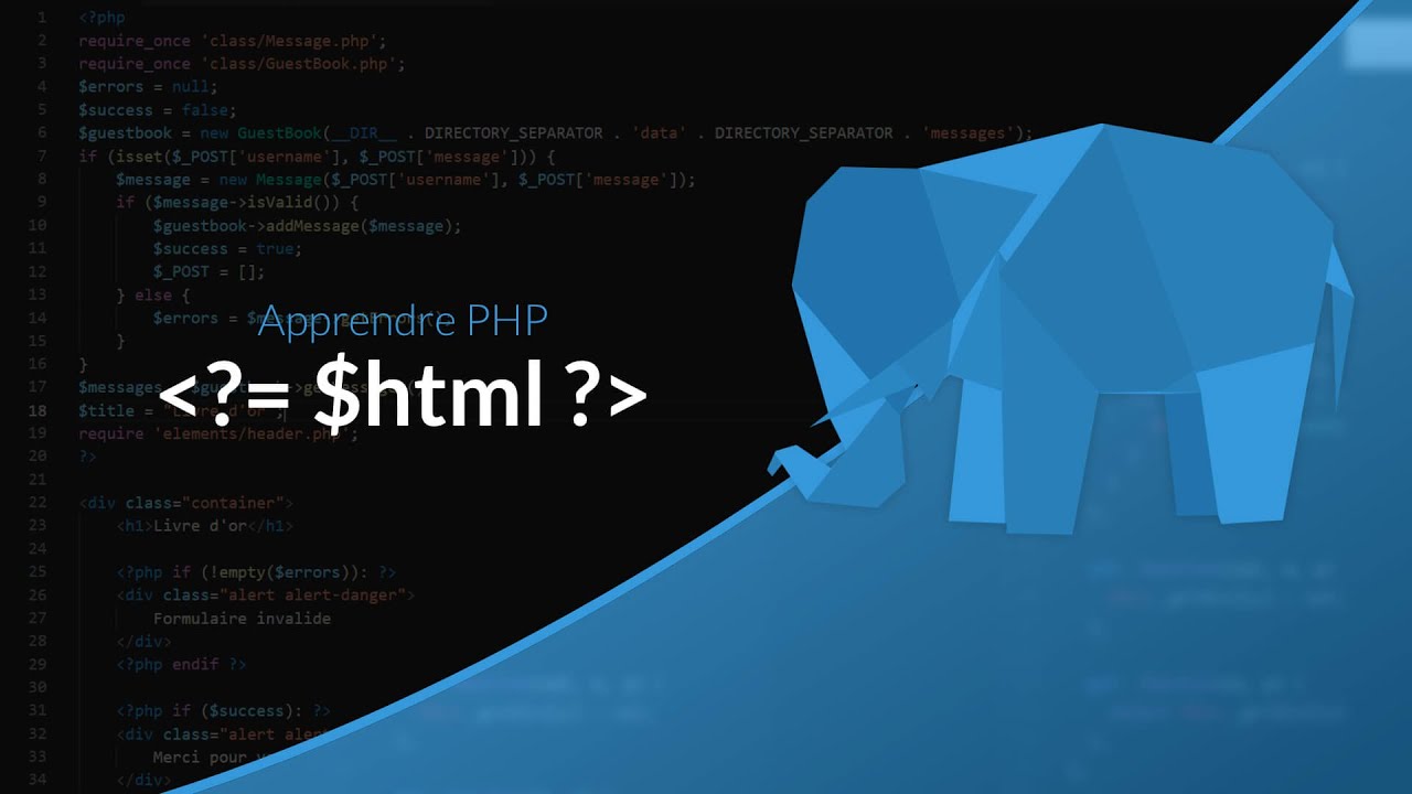 Apprendre le PHP : Chapitre 12, PHP & HTML
