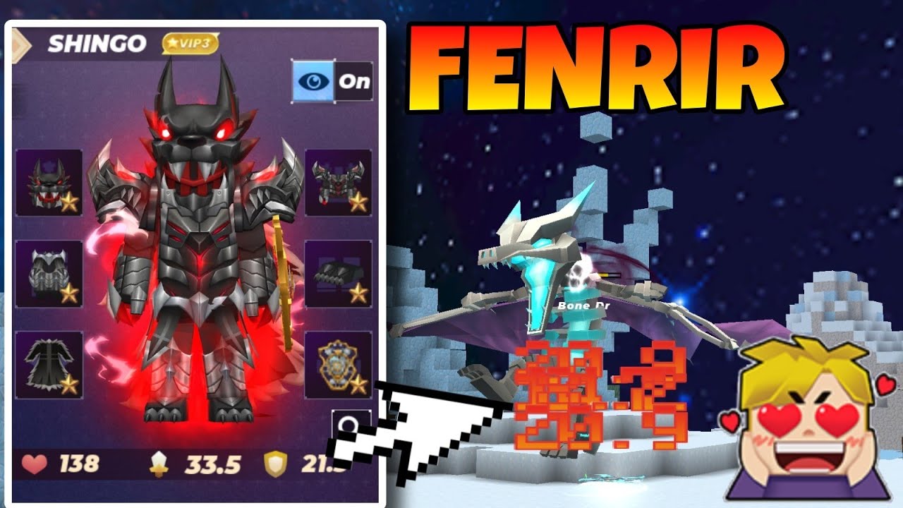 Fenrir Vs All Bosses in SkyBlock Blockman go