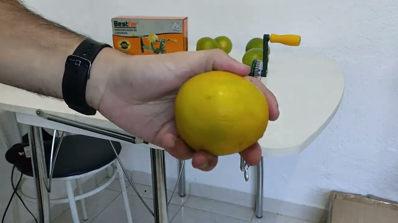 Como regular a lâmina do descascador de laranja bestfer