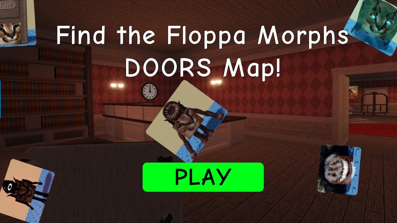 Roblox: Find the Floppa Morph's by BIG PLAY - Doors Map 🚪