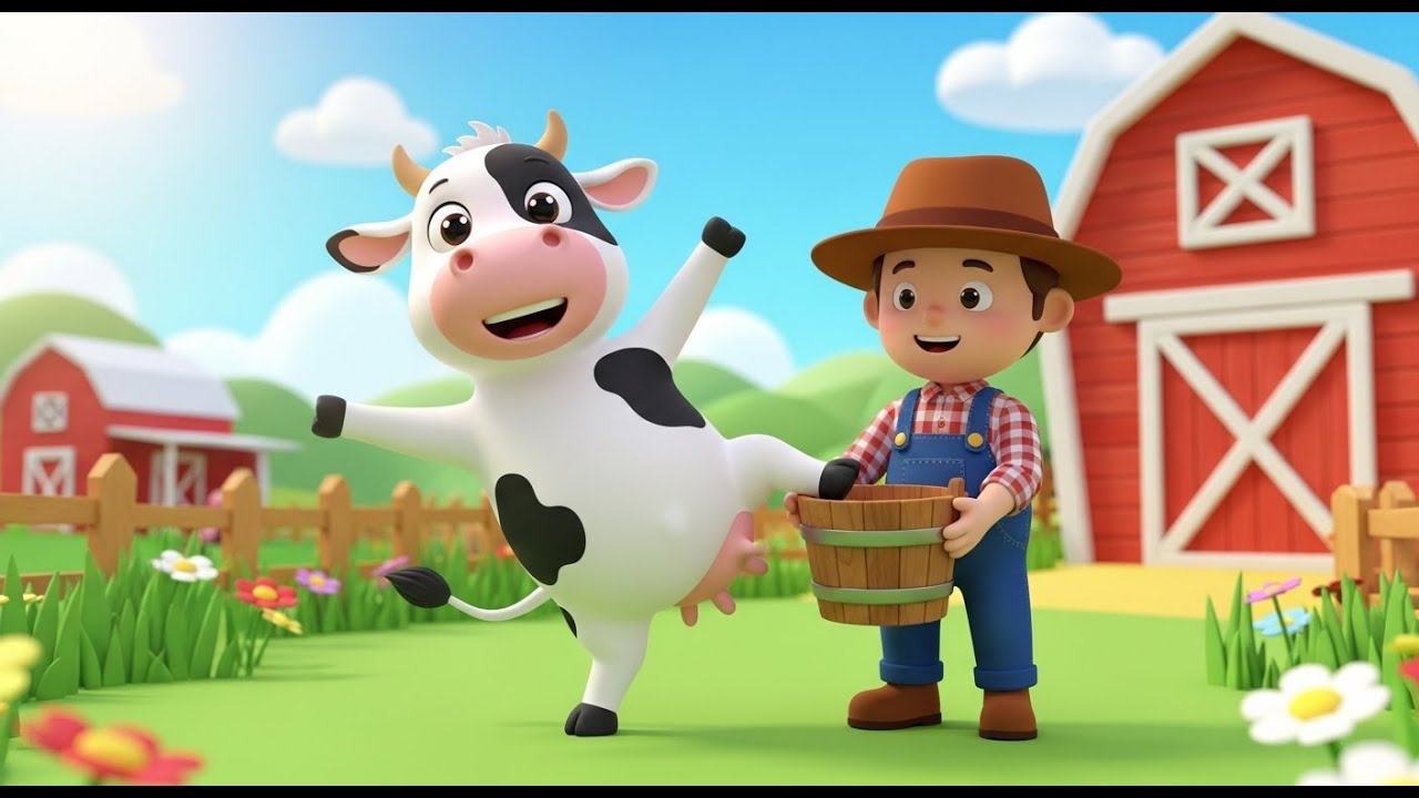 Фермер доит танцующую корову 🐄💃