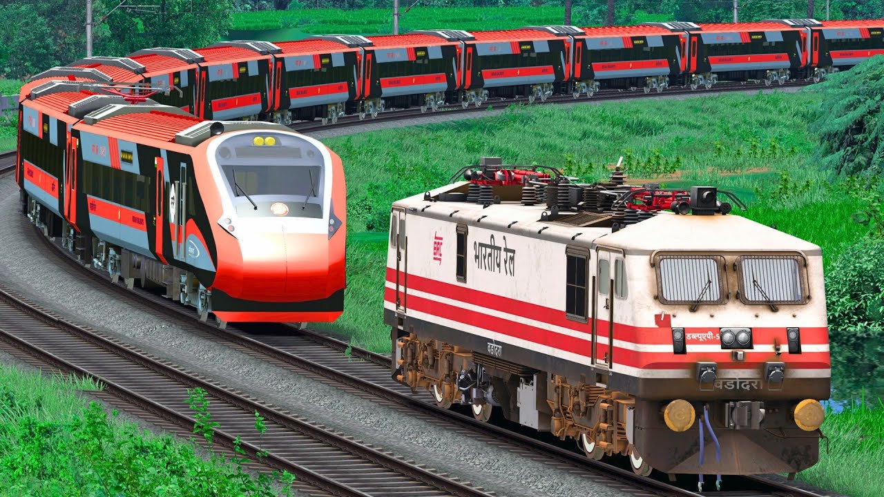 WAP5 SHUNT VANDE BHARAT EXPRESS TRAIN | BUMPY RAILROAD | Train Simulator | Railworks | NTG GAMING