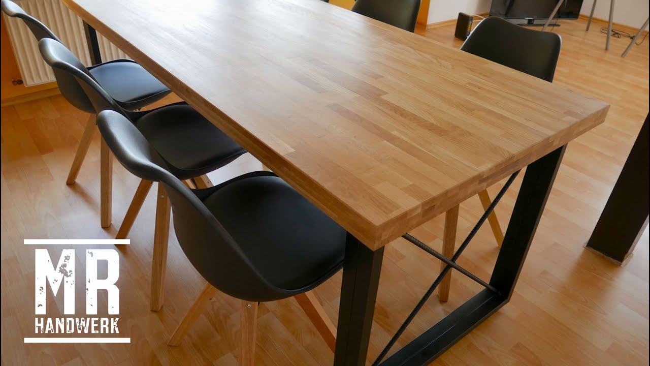 MASSIV HOLZTISCH selber bauen - Heimwerken f&uuml;r Anf&auml;nger (1/2)