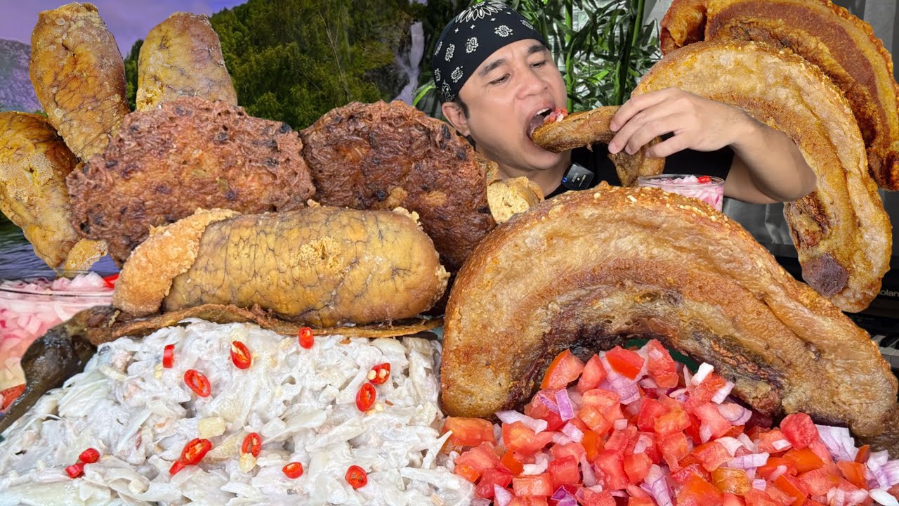 Giant Itlog ng Isda, Okoy Dulong, Lechon Bagnet, Gatang Langka, Tortang Talong Mukbang Pinoy Mukbang