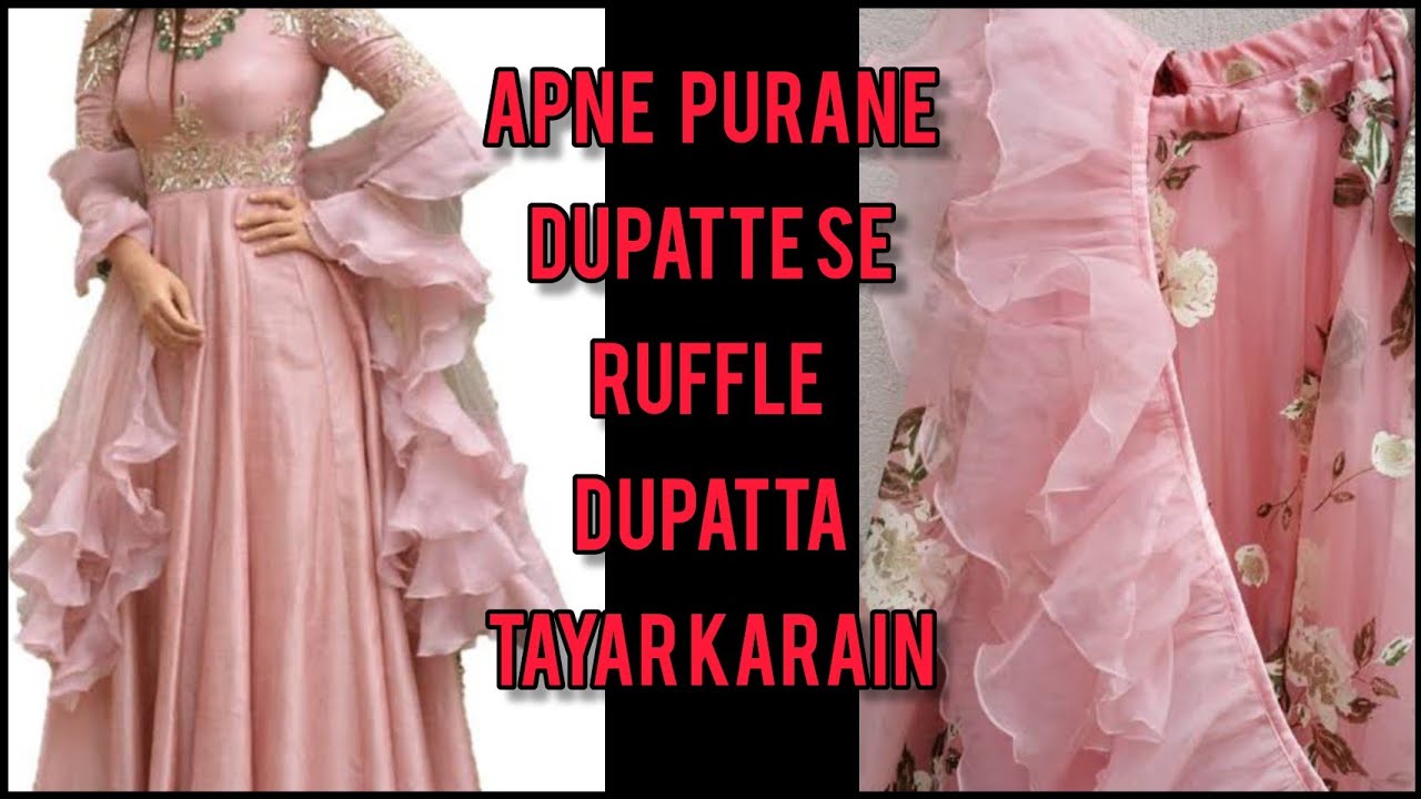 ruffle dupatta / convert old dupatta into ruffle dupatta  @sidrasaqibvlogs