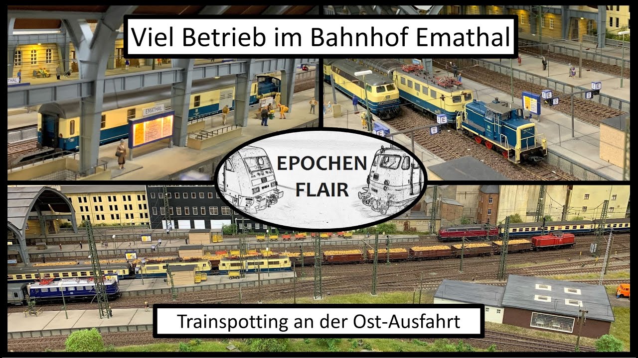 Modellbahn H0: Viel Betrieb im Bahnhof Emathal