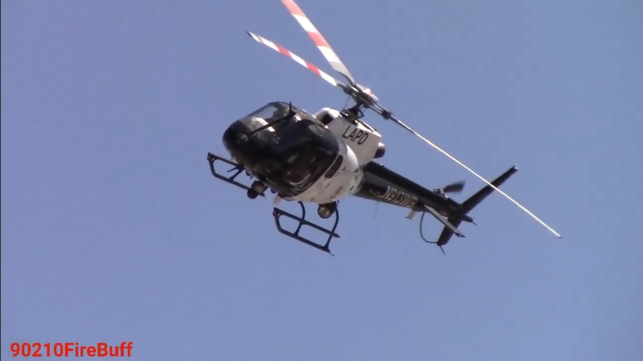 LAPD Airship Fly Over with Siren