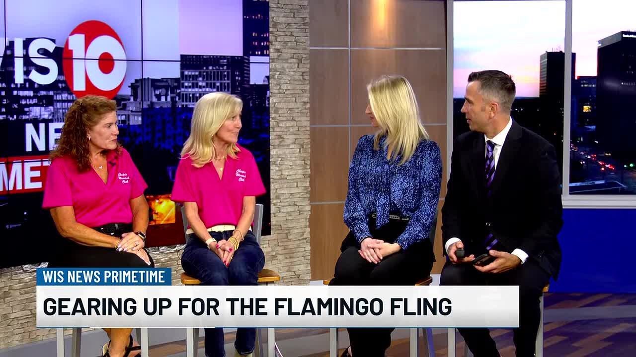 Getting ready for the Chapin Women's Club Flamingo Fling!