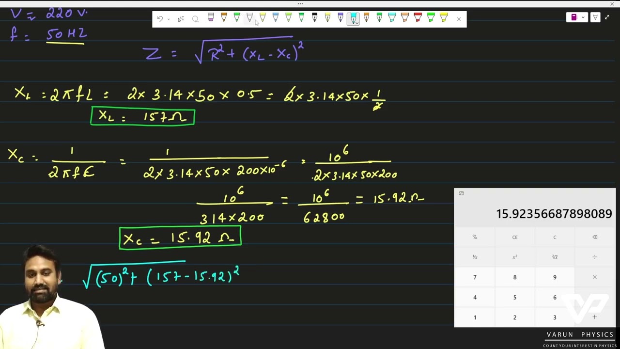 FINDING IMPEDENCE AND CURRENT IN CIRCUIT