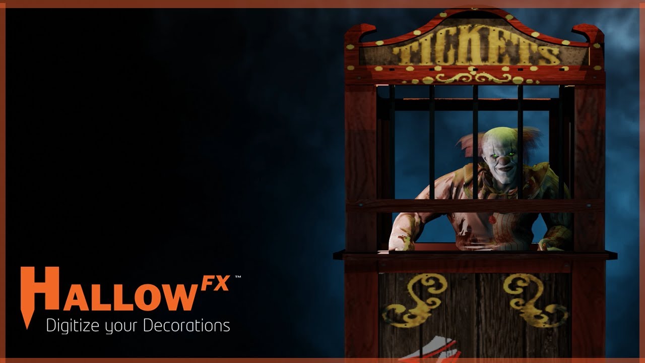 Creepy Clown Booth - A Halloween Projection by HallowFX