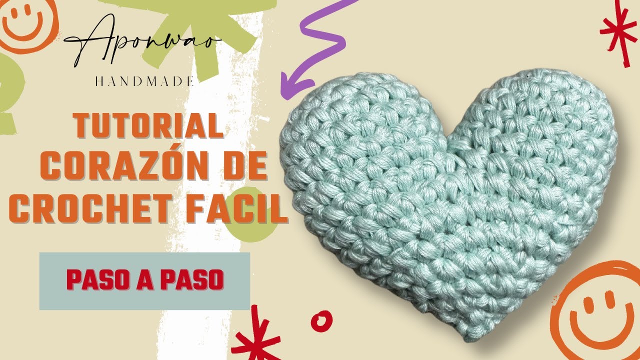 DIY COMO HACER CORAZÓN AMIGURUMI A CROCHET PASO A PASO| TUTORIAL FACIL|HEART AMIGURUMI STEP BY STEP
