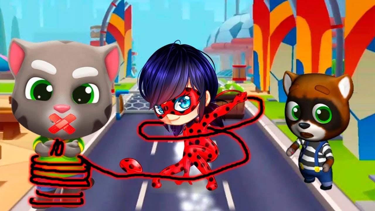 ГОВОРЯЩИЙ ТОМ БЕГ ЗА ЗОЛОТОМ #146 ПРИНЦЕССА АНДЖЕЛА и ЛЕДИ БАГ Talking Tom Gold Run мультик