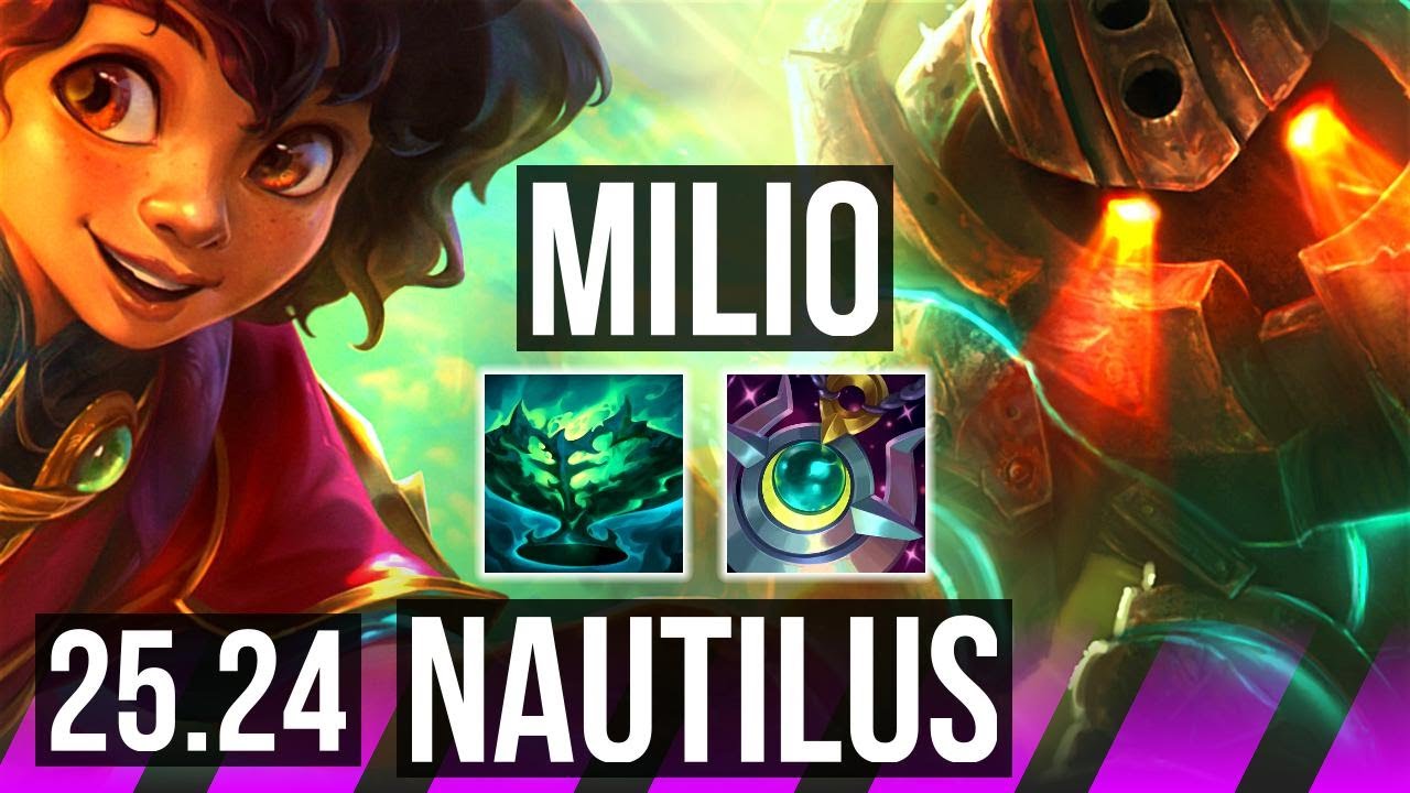 MILIO & Lucian vs NAUTILUS & Tristana (SUP) | EUW Master | 25.24