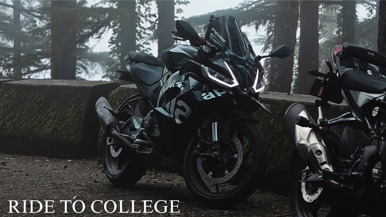RIDE TO COLLEGE ON MY APRILIA RS457!