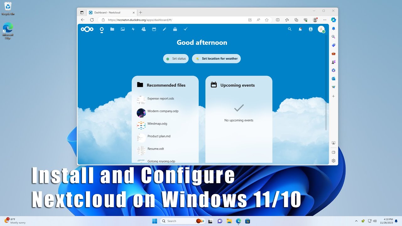 Как установить и настроить NextCloud в Windows 11/10