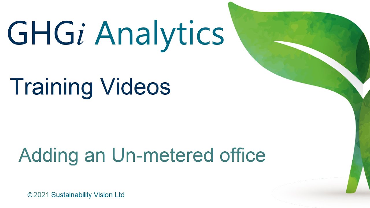 Adding an unmetered office To GHGi Analytics