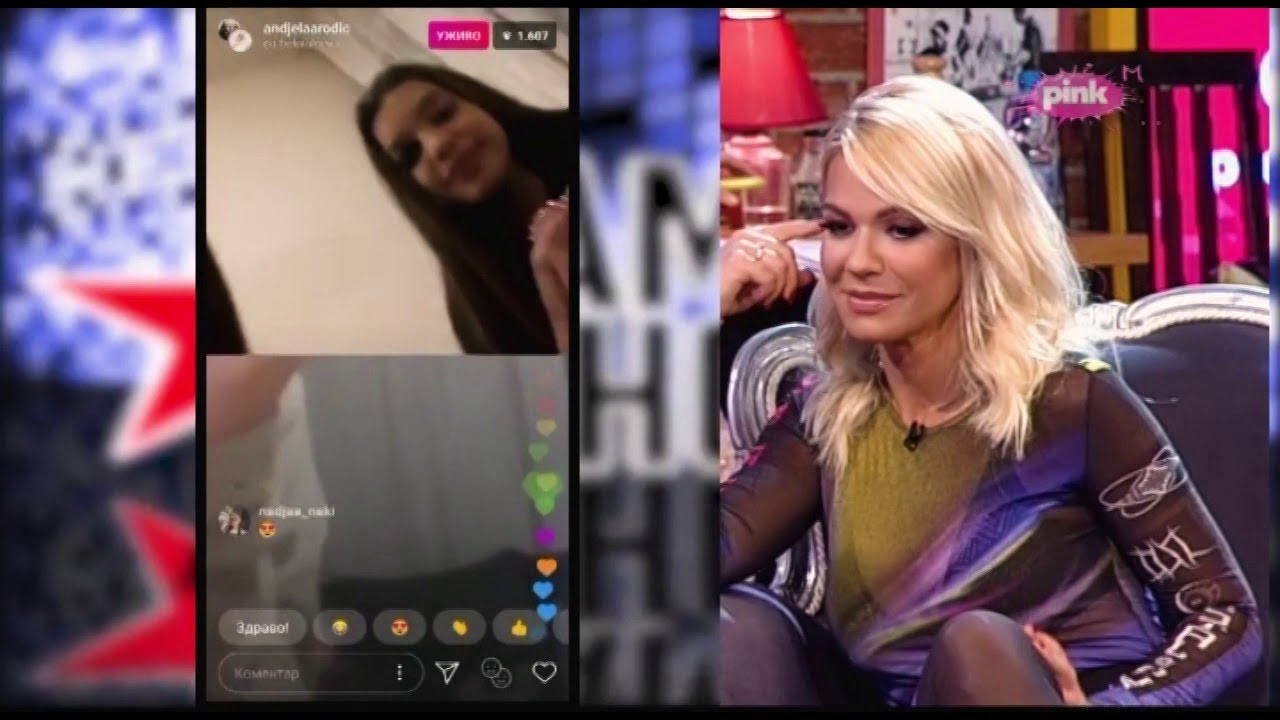 Nataša Bekvalac i njena ćerka Hana - Prepiska i uključenje u instagram live (Ami G Show S11)