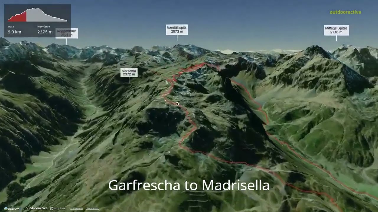Garfrescha to Madrisella ∆ hiking trails ∆ 3d-trail.com/austria/