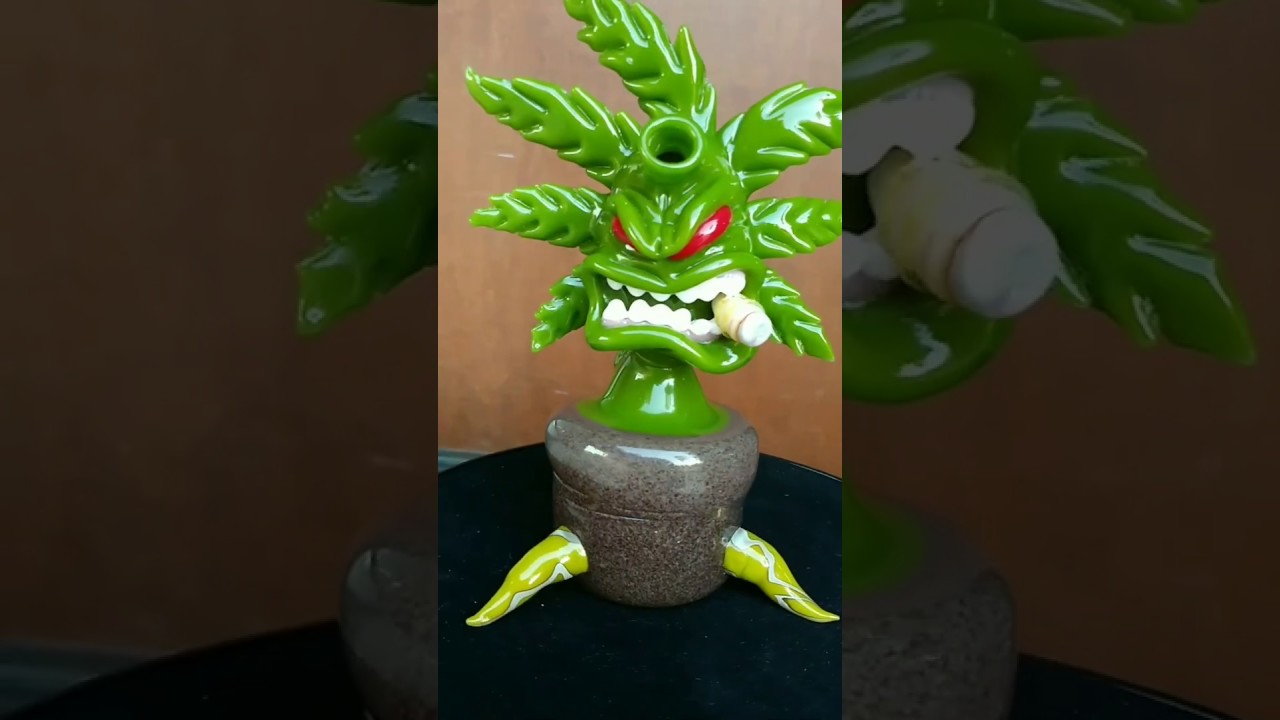 HEADY DAB RIG - GLASSHOLE GLASS - BAKED MJ UV FIRE POT PLANT RIG