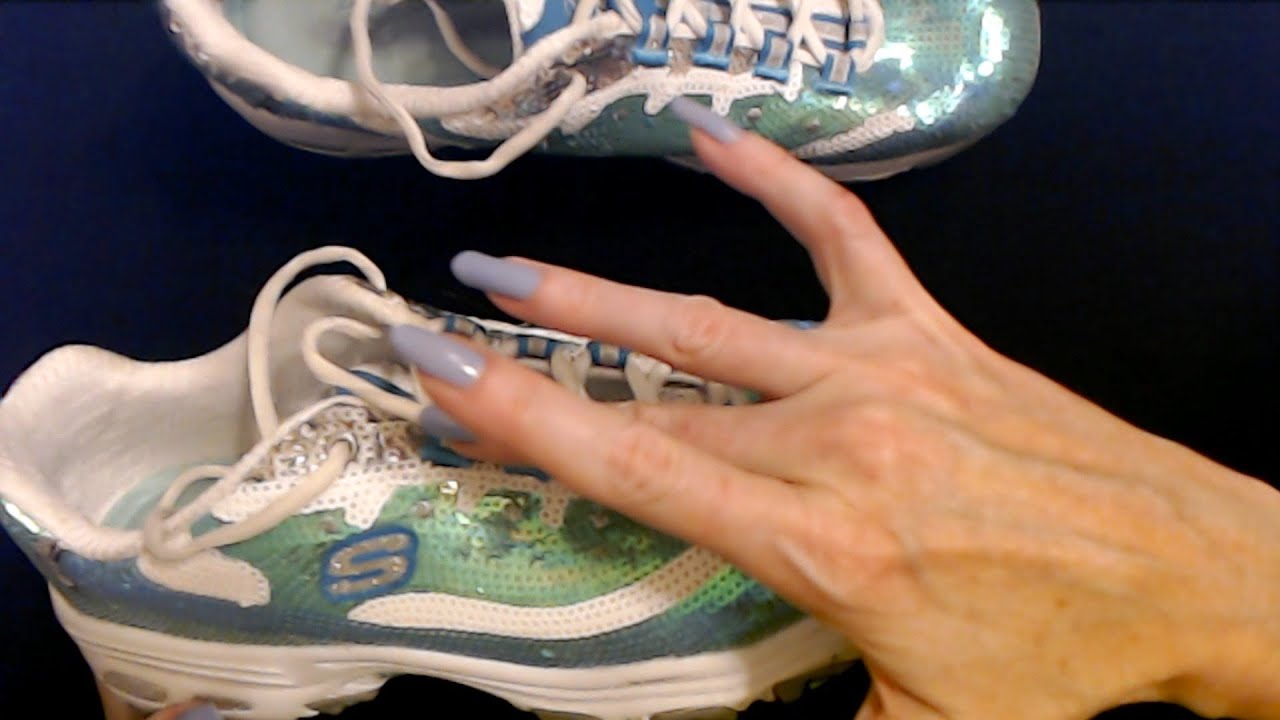 ASMR | My New (to me) Sequin Shoes!  (Whispered Unboxing)