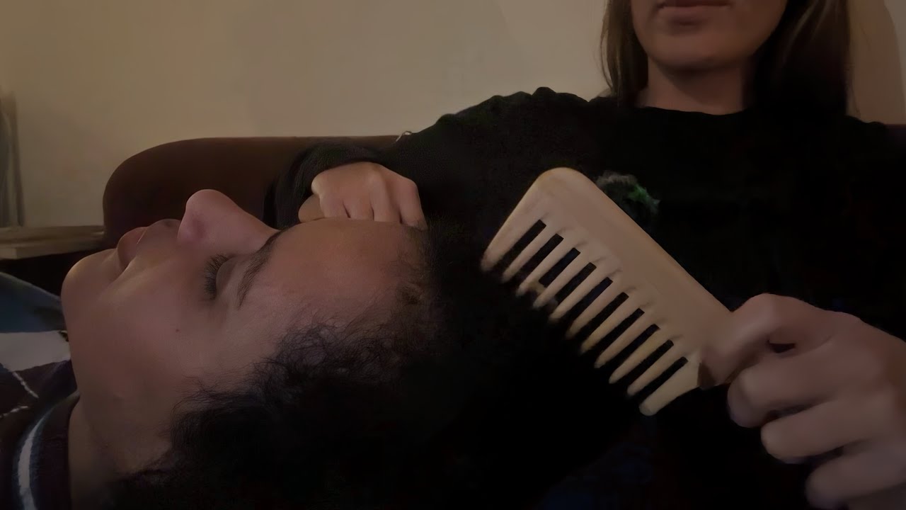 ASMR Cozy Evening 🌙 Brushing, Whispering & Crackling Fire Sounds for Sleep