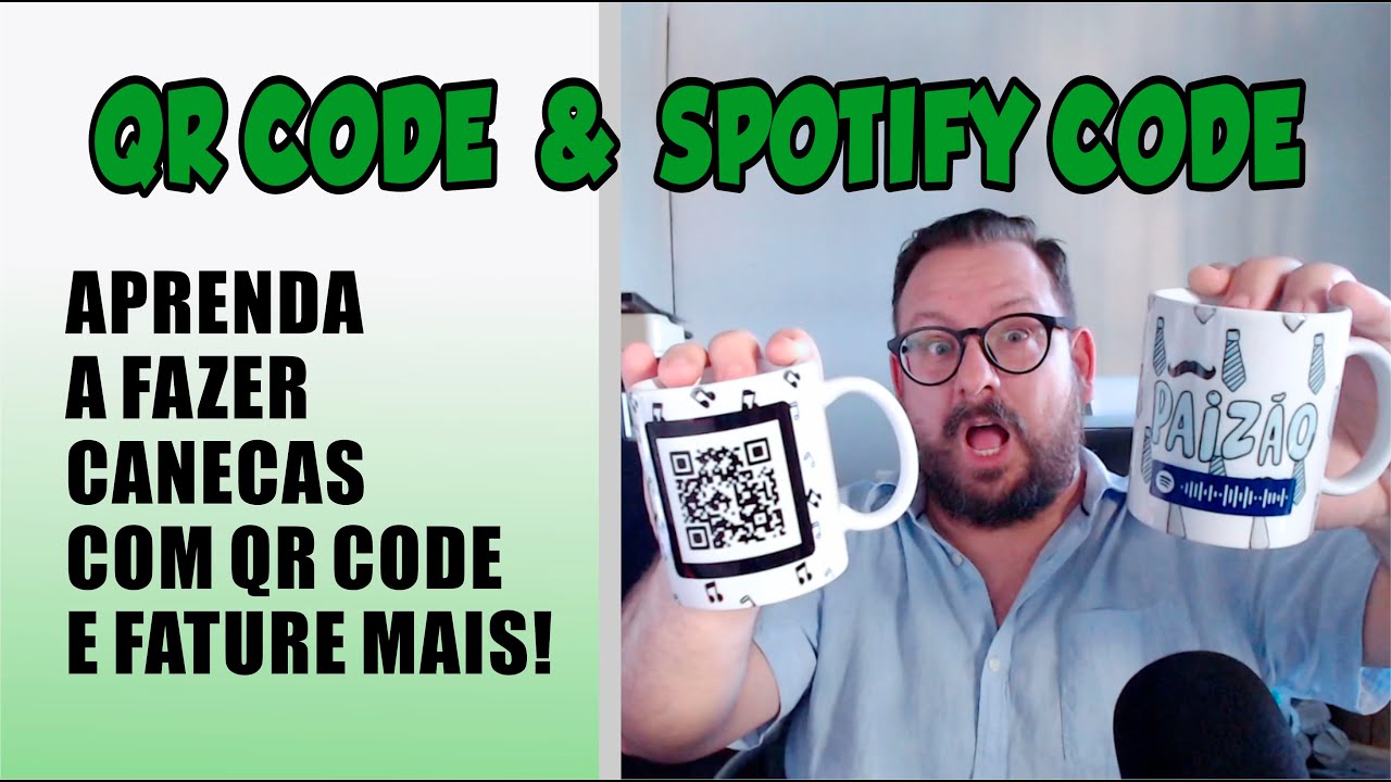 CANECAS MUSICAIS com QR Code e Spotify Code - Aumente seu Faturamento