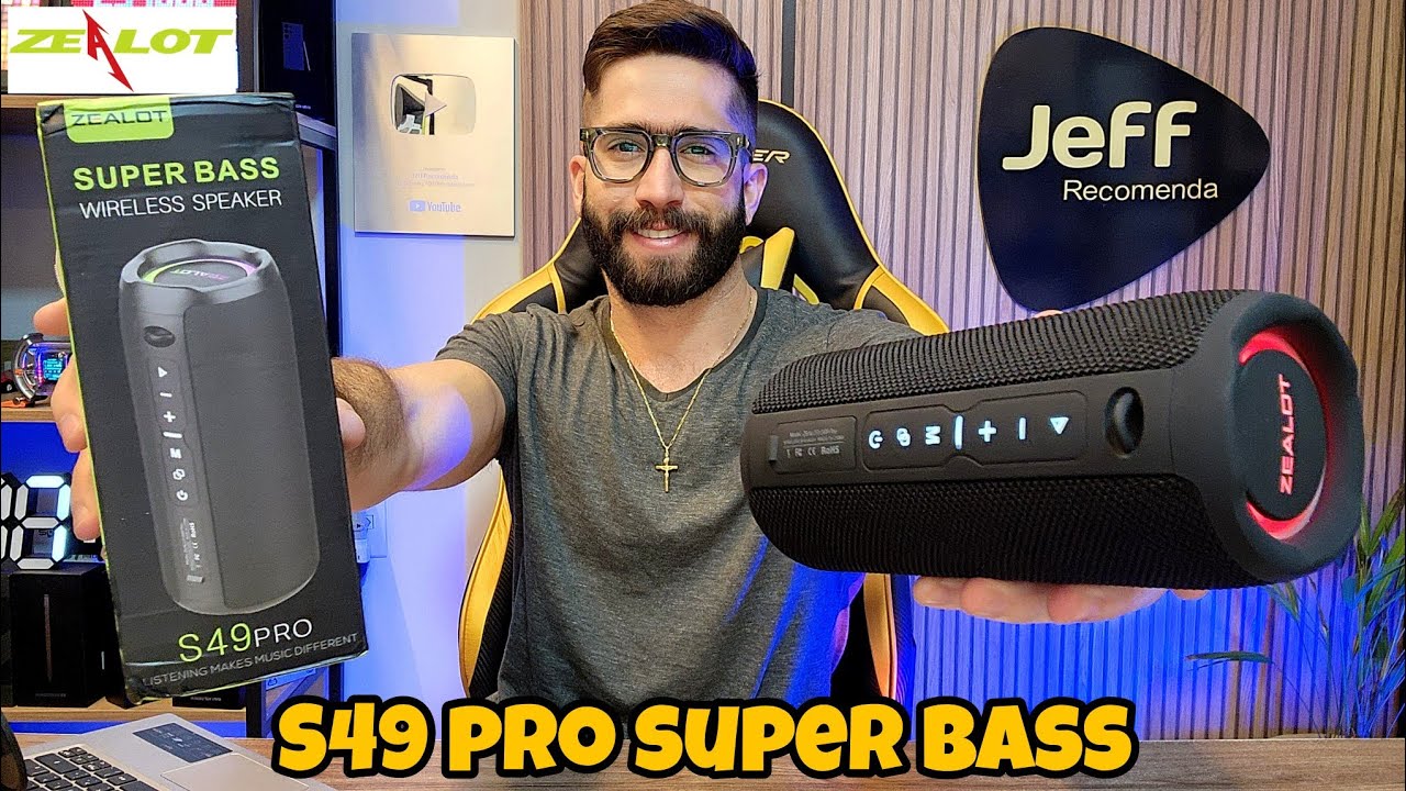 ZEALOT S49 PRO SUPER BASS: Caixa de som BARATA! Mas é boa? (Análise/Unboxing)