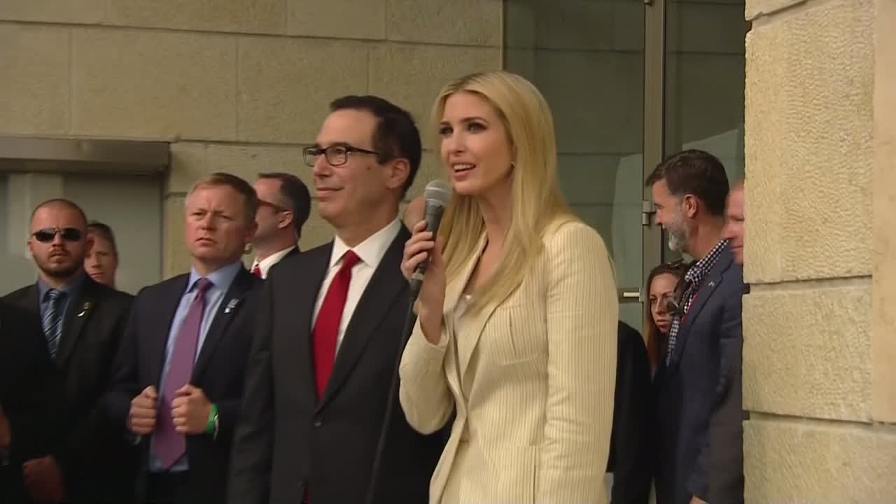 US embassy in Jerusalem: Ivanka Trump, Steven Mnuchin unveil embassy plaque