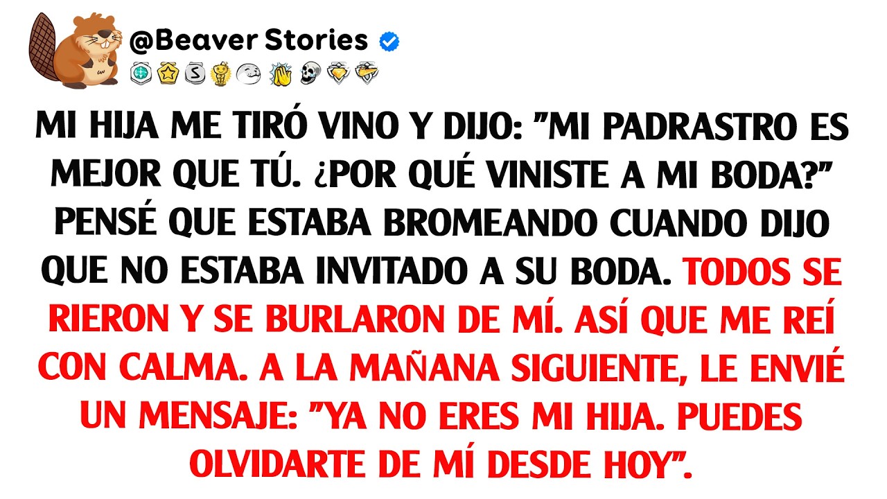 Mi hija me tiró vino y dijo: 'Mi padrastro es mejor que tú. ¿Por qué viniste a mi boda?'