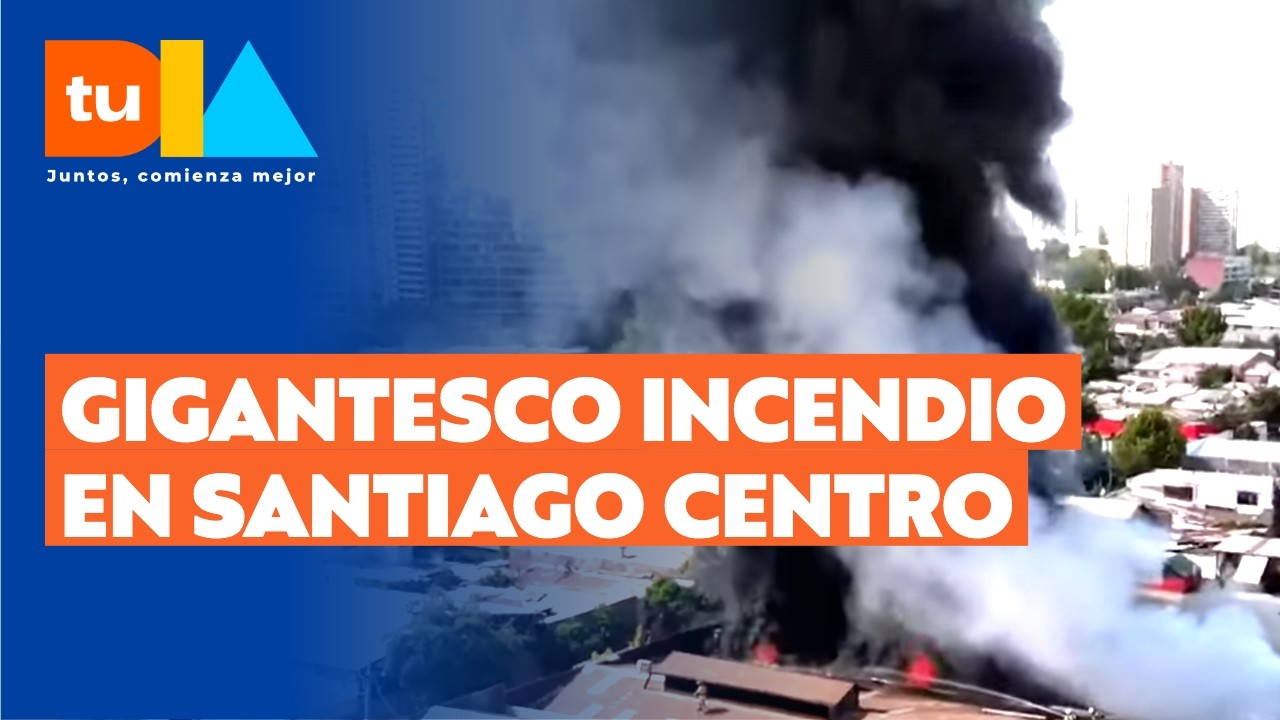 Incendio de grandes proporciones afecta a fábrica de plásticos en Santiago Centro l Tu Día