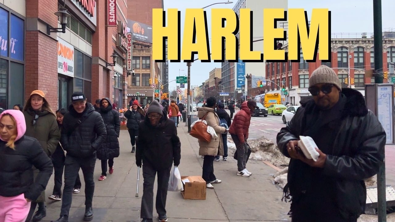 NEW YORK CITY 🗽Walking Tour [4K] HARLEM 125th St ASMR