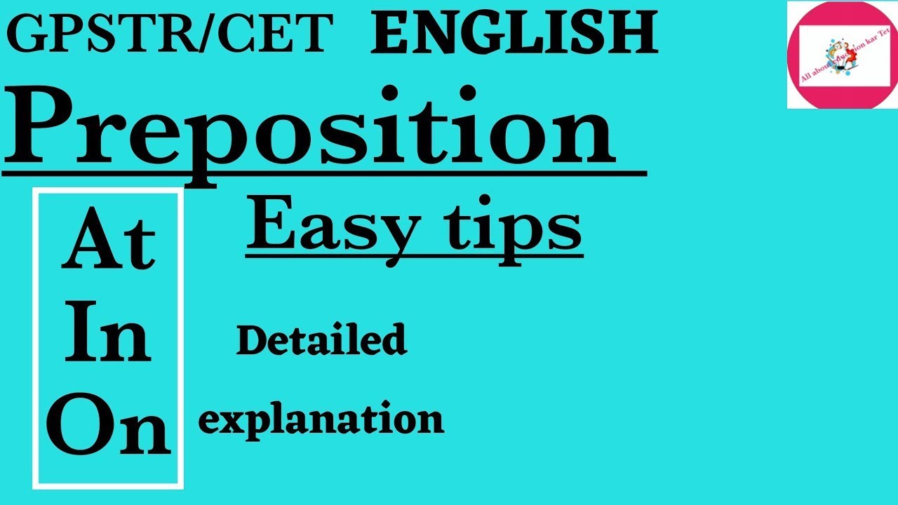 Tet EnglishGammar|Gpstr English| Cet@AllabouteducationKarTet 