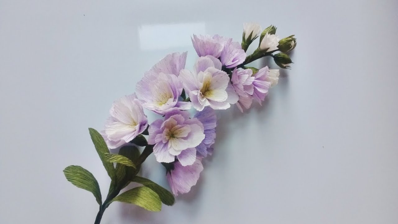 Delphinium Flower / How To Make Flowers From Crepe Paper / Paper Flowers