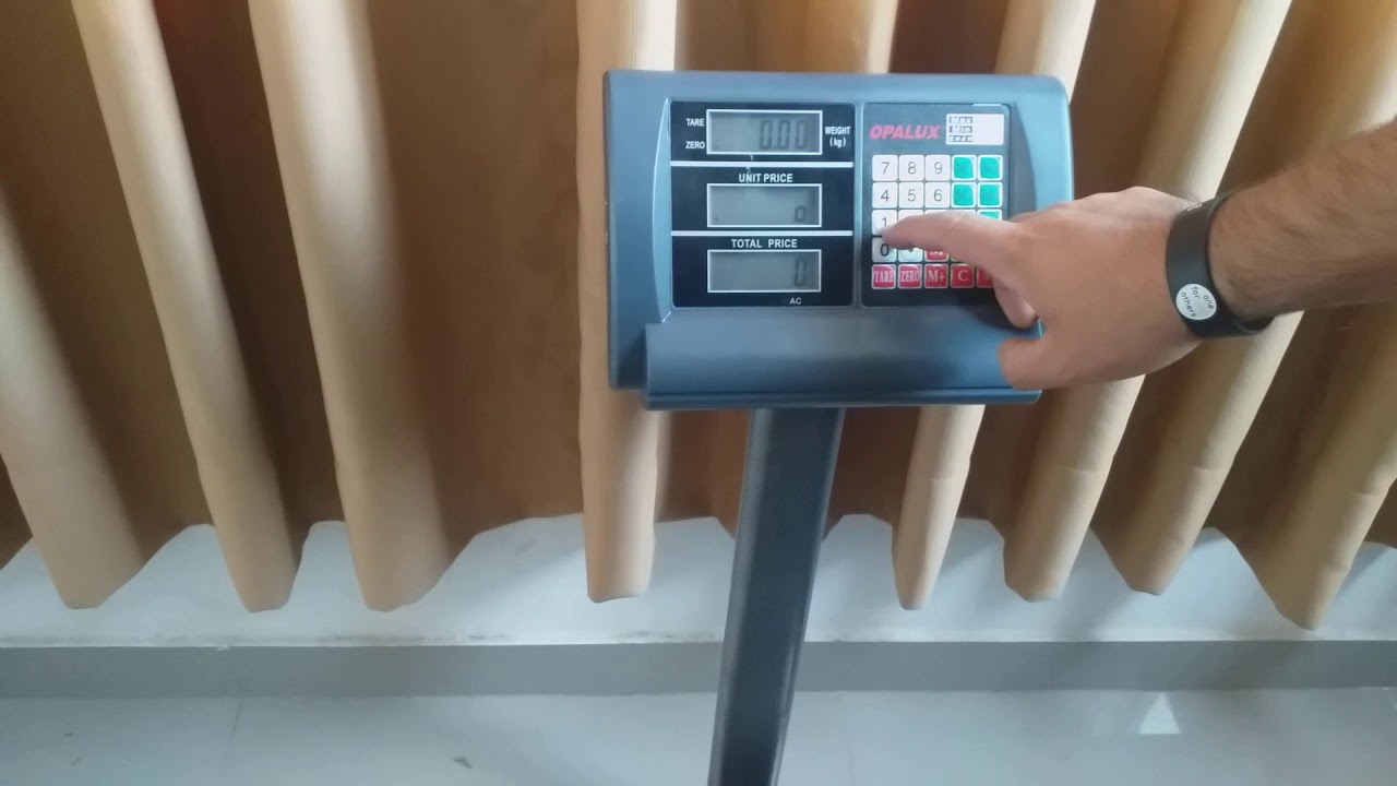 Calibración de balanza Opalux de 100 kilos