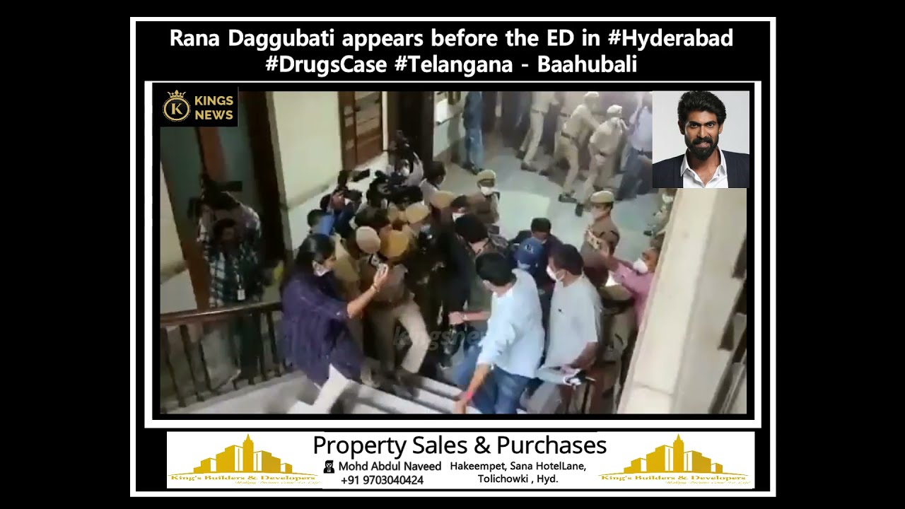 Baahubali Tollywood/Bollywood actor Rana Daggubati appears before the ED in #Hyderabad #DrugsCase