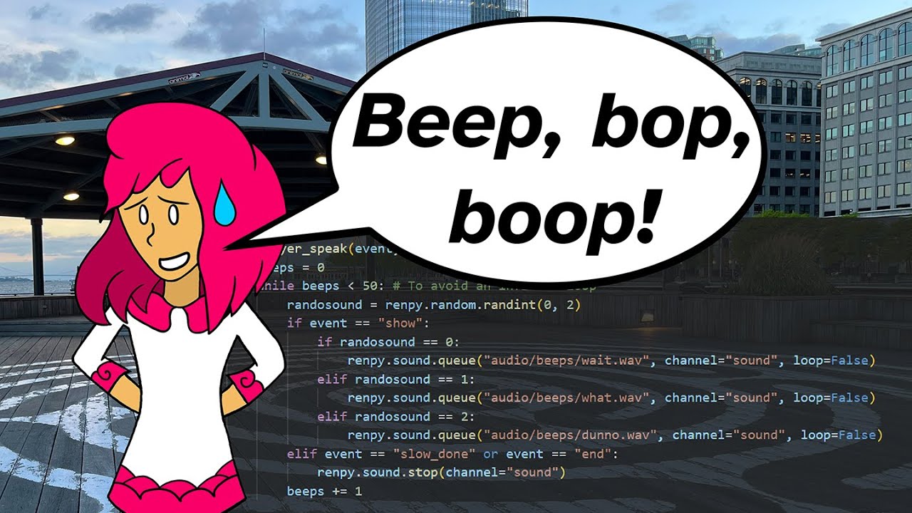 Randomized and continuous text sounds in RenPy