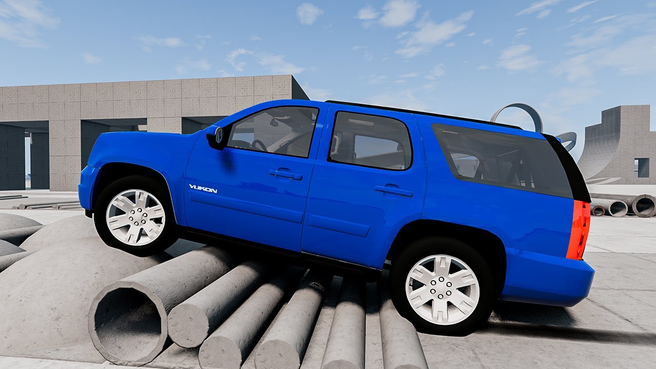 BeamNG Drive Suspension Test – GMC Yukon XLE 2011 | Off-Road & Bumps Durability Test