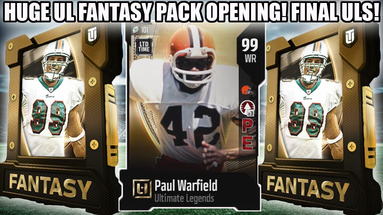 HUGE UL FANTASY PACK OPENING! FULL UL PULL! FINAL ULS! | MADDEN 18 ULTIMATE TEAM
