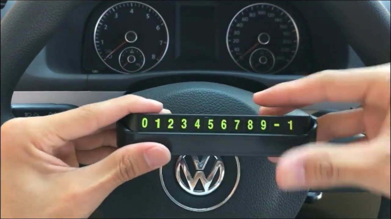 Stylish Temporary Car Parking Phone Number Card Plate