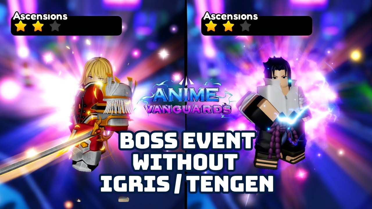 (Chain & Sasuke) Beat BOSS EVENT in Anime Vanguards Roblox 🇮🇩